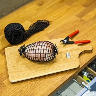 Čierna údenárska sieťka s rozmermi 18 cm x 5 m, s tepelnou odolnosťou do 220°C – photo 5