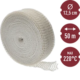 Biela údenárska sieťka s rozmermi 12,5 cm x 50 m, s tepelnou odolnosťou do 220°C – photo 3