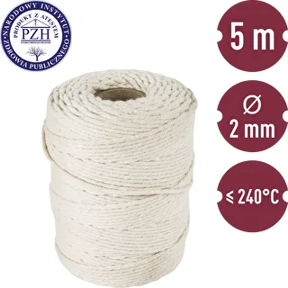 Bavlnené údenárske niti biele (240°C) 55 m – photo 3
