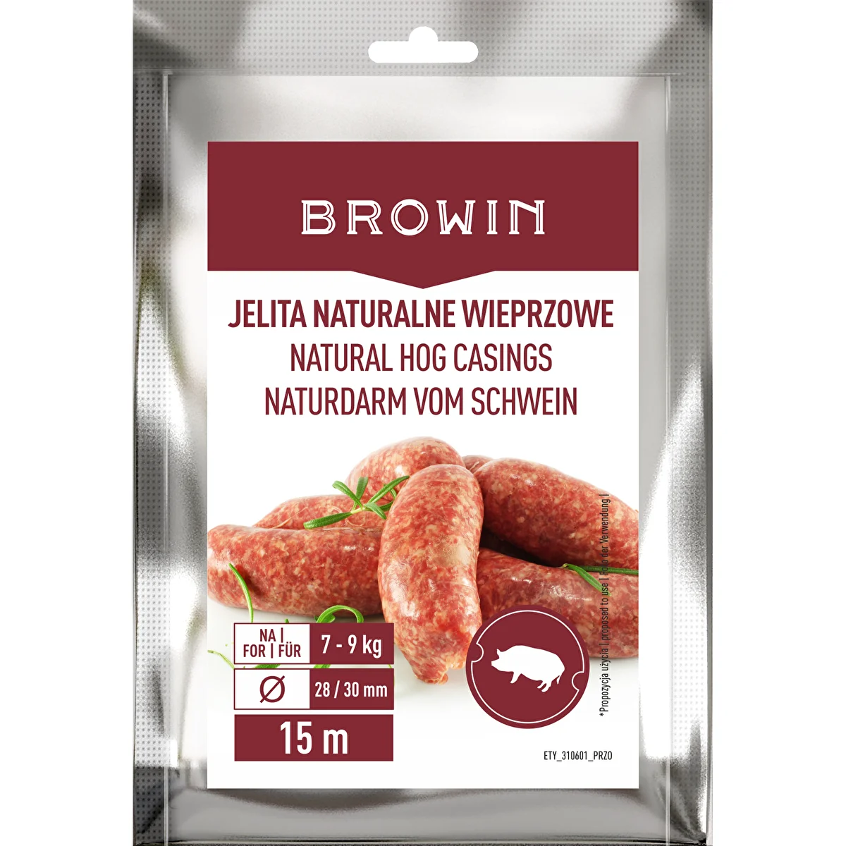 Prírodné bravčové črevá - kaliber 28/30mm, 15m