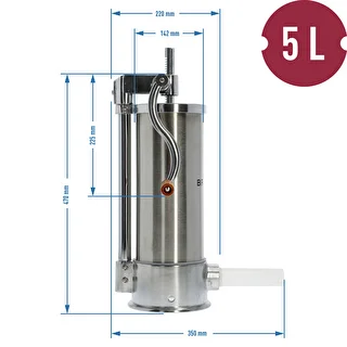 Vertikálna plnička na klobásy 5 kg – photo 10