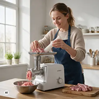 Mlynček na mäso s krájačom, pasírovačom a plničkou klobás, 1500 W – photo 7