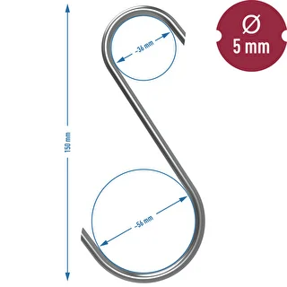 Háky na údenie – S, rezané 45° 5 mm x 150 mm, 5 ks – photo 7