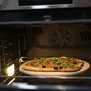 Okrúhly kameň na pizzu, vyrobený z kordieritu, priemer 33 cm – photo 11