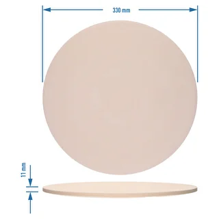 Okrúhly kameň na pizzu, vyrobený z kordieritu, priemer 33 cm – photo 7
