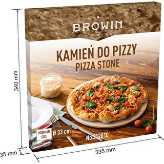 Okrúhly kameň na pizzu, vyrobený z kordieritu, priemer 33 cm – photo 8