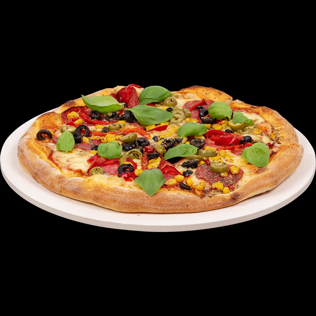 Okrúhly kameň na pizzu, vyrobený z kordieritu, priemer 33 cm