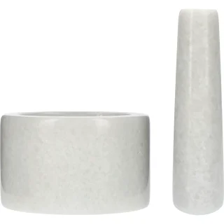 Mramorový kuchynský mažiar, biely, fi 10 cm – photo 4