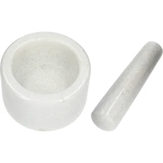 Mramorový kuchynský mažiar, biely, fi 10 cm – photo 6