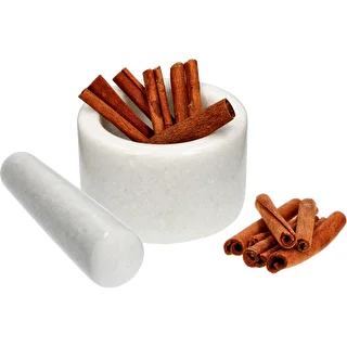 Mramorový kuchynský mažiar, biely, fi 10 cm – photo 8