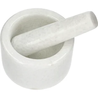 Mramorový kuchynský mažiar, biely, fi 10 cm – photo 2