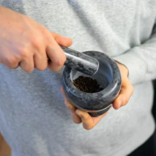 Mramorový kuchynský mažiar, čierny, fi 10,5 cm – photo 13