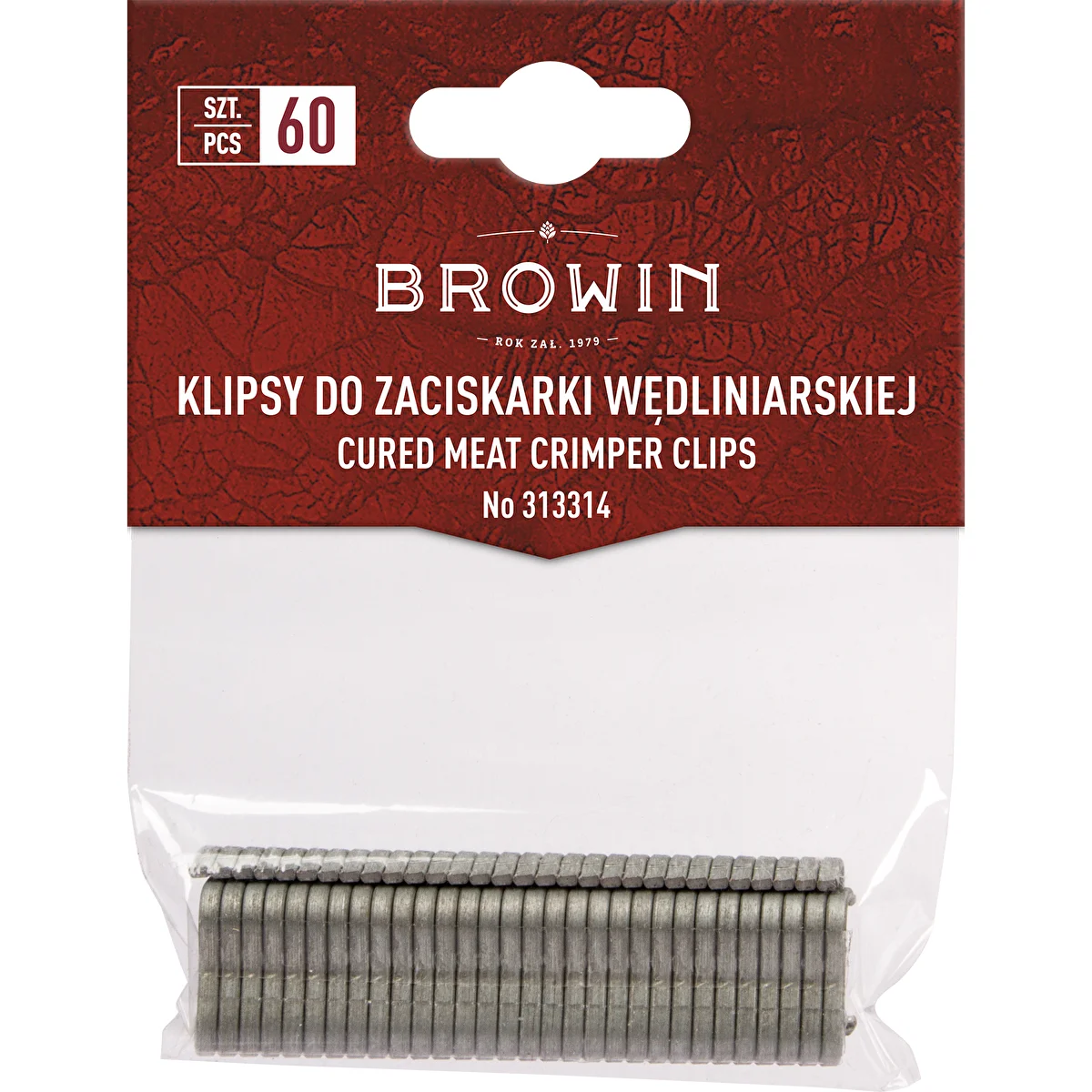 Klipy do klieští na údeniny - 60 ks.