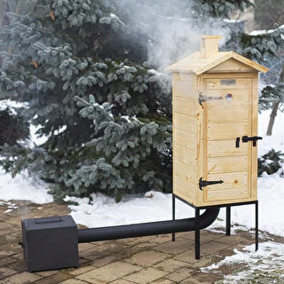 Drevená udiareň 100 cm, s ohniskom – photo 5