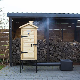 Drevená udiareň 100 cm, s ohniskom – photo 4