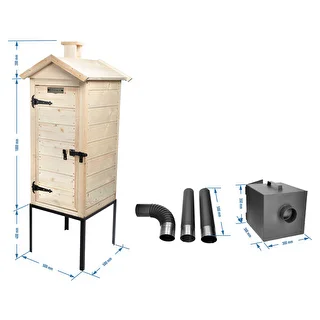 Drevená udiareň 100 cm, s ohniskom – photo 7