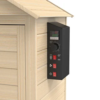 Udiareň 115 L dragON Wood 60E drevená, s elektrickým vykurovacím modulom a ovládačom – photo 7