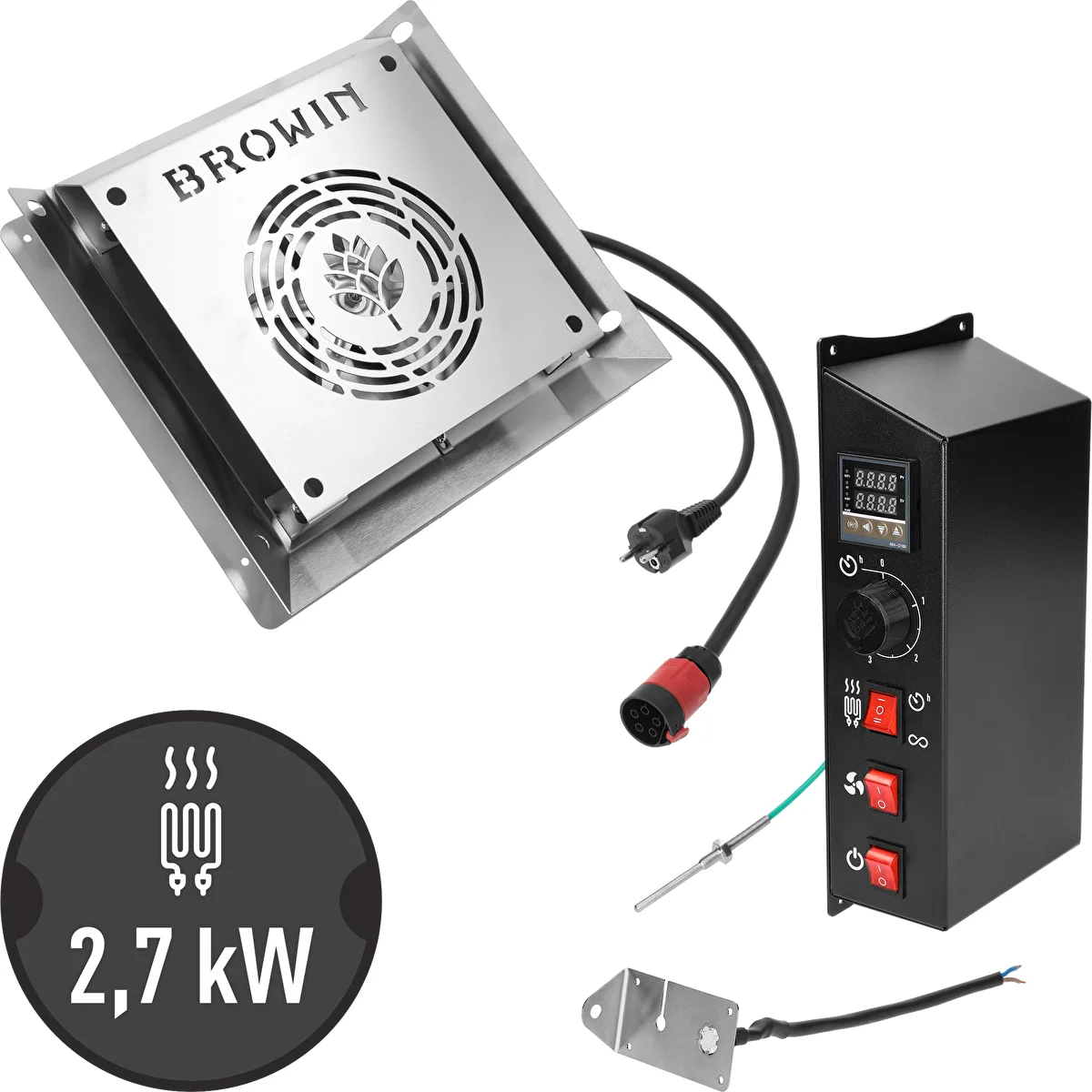 Sada modulov s digitálnym termostatom - dragON 2,7 kW, pre záhradné údiarne