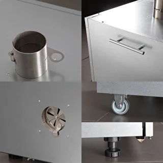 Kovová údiaca komora 250L, s kolieskami – photo 3
