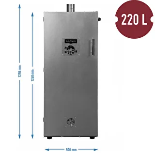 Kovová údiaca komora 250L, s kolieskami – photo 4