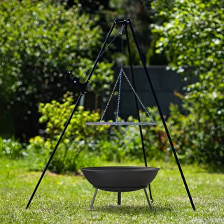 Záhradné ohnisko s roštom, Ø55 cm, okrúhle, misa – photo 10