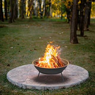 Záhradné ohnisko s roštom, Ø55 cm, okrúhle, misa – photo 9