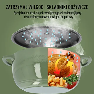 Smaltovaný liatinový hrniec - šalviový, 5,8L – photo 6