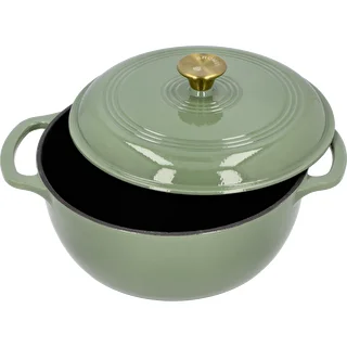 Smaltovaný liatinový hrniec - šalviový, 5,8L – photo 2