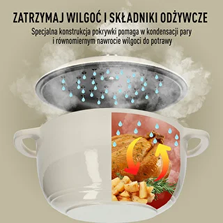 Smaltovaný liatinový hrniec - ecru, 4 l – photo 6