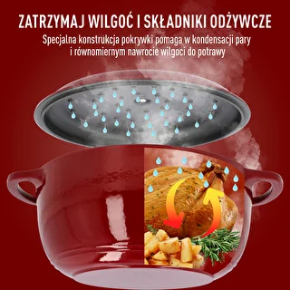 Smaltovaný liatinový hrniec - bordový, 5,8L – photo 6