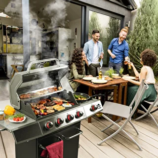 Plynový gril dragON BBQ101, 11,7 kW, čierno-strieborný – photo 3