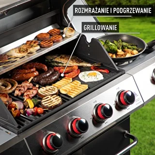 Plynový gril dragON BBQ101, 11,7 kW, čierno-strieborný – photo 6