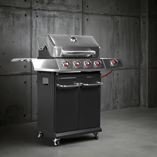 Plynový gril dragON BBQ101, 11,7 kW, čierno-strieborný – photo 4