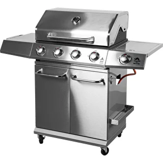 Plynový gril dragON BBQ201, 18,8 kW, strieborný