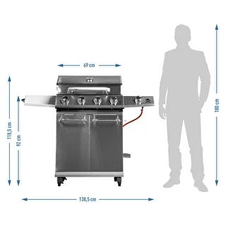 Plynový gril dragON BBQ201, 18,8 kW, strieborný – photo 12