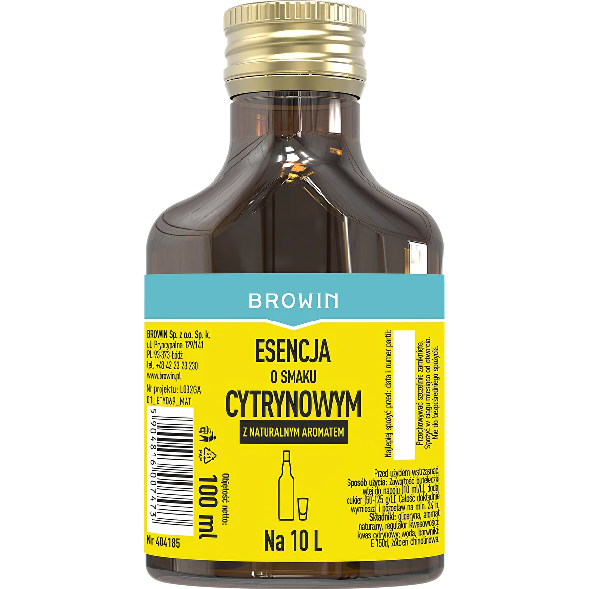 Esencia s citrónovou príchuťou s prírodnou arómou na 10 L – 100 ml