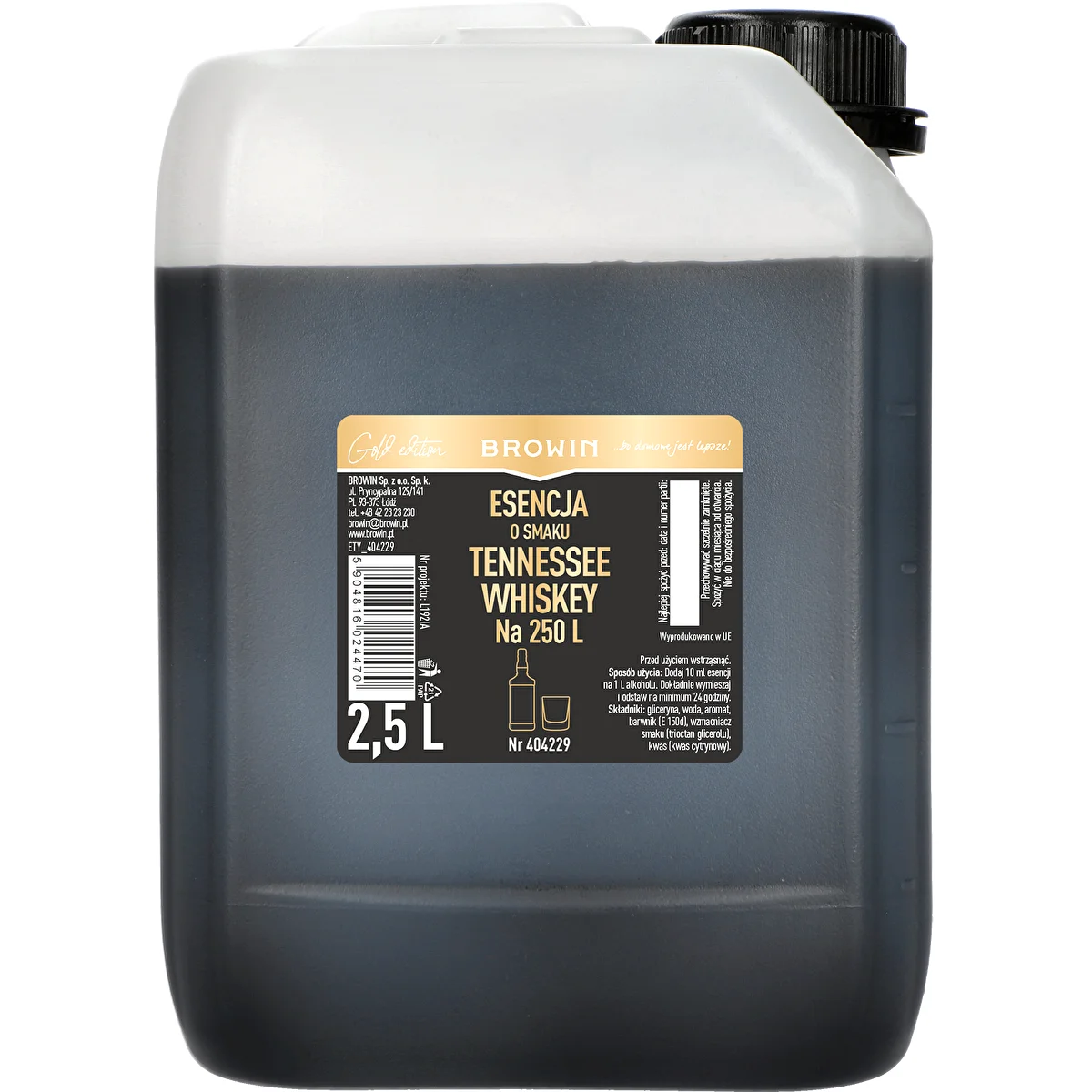 Esencia s príchuťou Tennessee Whiskey 2,5 l, na 250 l hotového nápoja