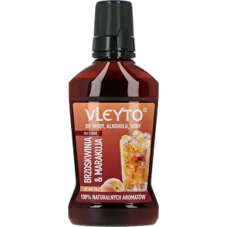 VLEYTO Broskyňa & Marakuja – chuťová esencia s prírodnými arómami, 250 ml – photo 1