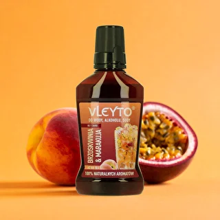VLEYTO Broskyňa & Marakuja – chuťová esencia s prírodnými arómami, 250 ml – photo 4