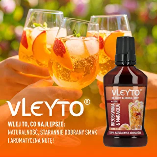 VLEYTO Broskyňa & Marakuja – chuťová esencia s prírodnými arómami, 250 ml – photo 6