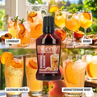 VLEYTO Broskyňa & Marakuja – chuťová esencia s prírodnými arómami, 250 ml – photo 7