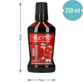 VLEYTO Čerešňa & Čremcha – chuťová esencia s prírodnými arómami, 250 ml – photo 5