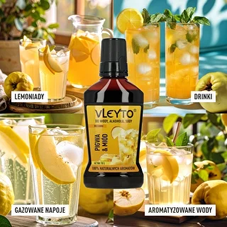 VLEYTO Dulovec & Med – chuťová esencia s prírodnými arómami, 250 ml – photo 7