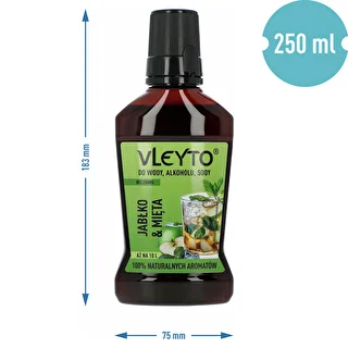 VLEYTO Mäta & Jablko – chuťová esencia s prírodnými arómami, 250 ml – photo 5