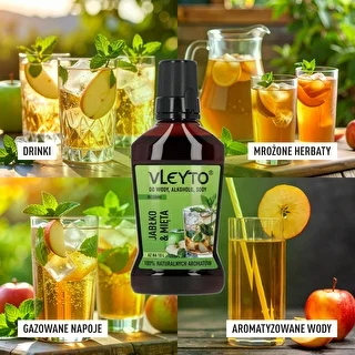 VLEYTO Mäta & Jablko – chuťová esencia s prírodnými arómami, 250 ml – photo 7
