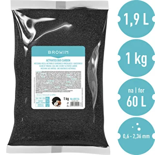Activated Duo Carbon – zmes kamenného (minerálneho) a kokosového aktívneho uhlia, 1 kg, na 60 l – photo 3