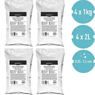 Kokosové aktívne uhlie 1 kg x 4 - súprava – photo 2