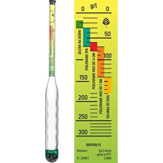 Nerozbitný soľomer so skúmavkou, rozsah merania: 0–300 g soli/L – photo 3