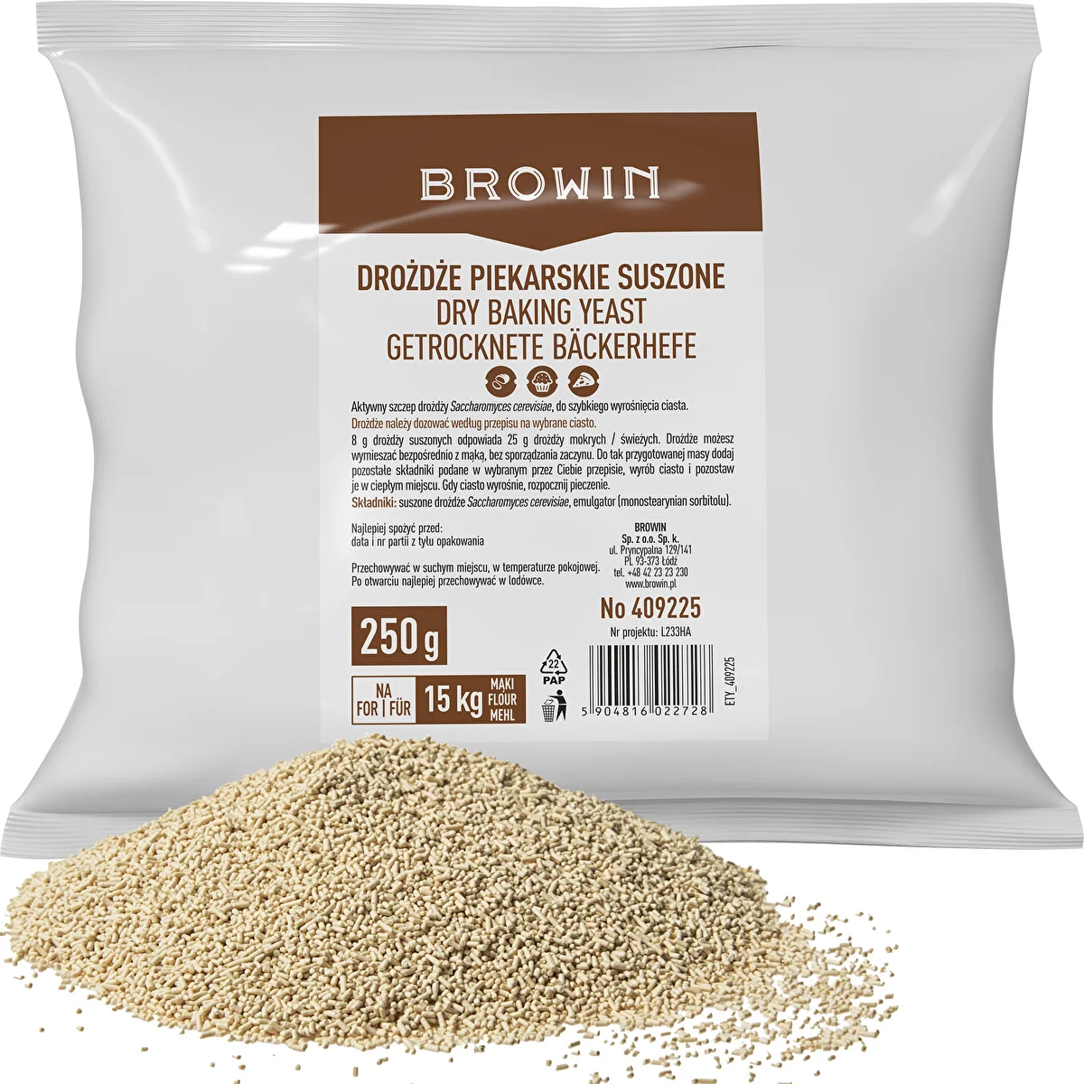 Sušené pekárske droždie, 250g