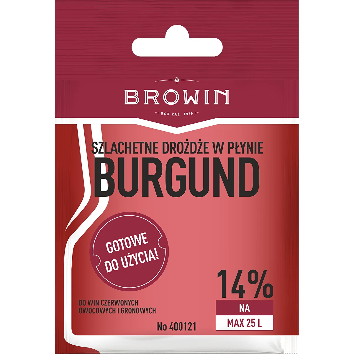 Vinárske kvasnice Burgund bez rozmnožovania, 20 ml